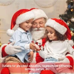 AnyDesign 4 Pack Main De Noël Jingle Bells Cloche En Bois Avec Poignée Main Sleigh Bells Main Poche Bell Rattles Instrument De Musique Jouet Cadeau École Bureau Anneau Pour L'éducation Party Favors, Rouge -Oui || N/A || pearhead 817Ti4LwtL. AC SL1500