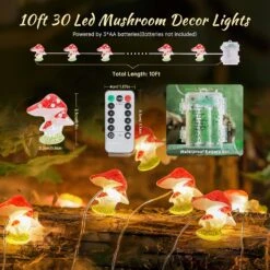 Lampes Décoratives De Champignons Oopswow, 10 Pieds 30 Lumières De Cordes De Champignons De Fée à LED Avec Télécommande, Décoration De Salle Cottagecore Mini Lumières Alimentées Par Chambre, Dortoir, Terrasse, Fête, Mariage, Décotation De Noël -Oui || N/A || pearhead 817gt7sQ52L. AC SL1500