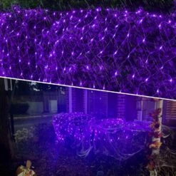 Kemooie Violet Lumières De Noël, 198 LED 9.8FT X 6.6FT Net Lights, Plug In 8 Twinkle Modes Mesh Lights, Étanche Pour Tree Bushes Jardin Patio Noël Halloween Décorations (Purple) -Oui || N/A || pearhead 818JOkdOAGL. AC SL1500