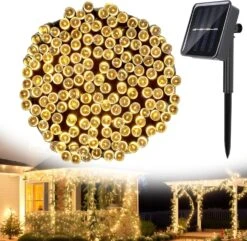 Sukesou Solaire Lumières De Noël 200LED 72FT Solaire Cordes Lumières Extérieur Étanche 8 Modes Fées Lumières Solaire Alimenté Pour Jardin Clôture De Mariage Fête Patio Arrière-cour Décor (Warm White) -Oui || N/A || pearhead 819Vd4Dl9TL. AC SL1500 1