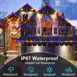 Lumières De Noël Maojia 200LED Outdoor, IP67 Lumières étanches En Bande De Fée En Plugin 82FT Avec Télécommande 11 Modes Lumières De Corde Pour Noël Salon Chambre à Tente Mansardée Gazebo-Warm White & Multicolore -Oui || N/A || pearhead 81AtIUUOfcL. AC SL1500