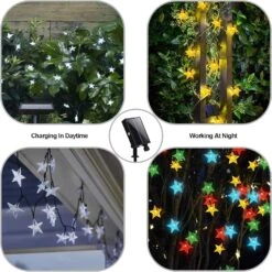 Lumières De Cordes Solaires De Noël 66FT 150LED Lumières De Terrasse Solaire D'extérieur Lumières D'arbres De Jardin à L'extérieur De Lumières De Fées De Scintillement Avec 11 Modes étanche à Distance 4 Couleurs Changeant Pour La Décoration De La Fête De La Cour -Oui || N/A || pearhead 81BicYHuERL. AC SL1500