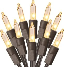 Lumières De Noël, 300ct 69,6ft Lumières De Noël Incandescentes Connectables, Lumières D'arbre De Noël En Plein Air, Lumières De Cordes De Noël En Intérieur Certifiées UL 120V Pour La Terrasse De Noël, Fil Brun, Blanc Chaud