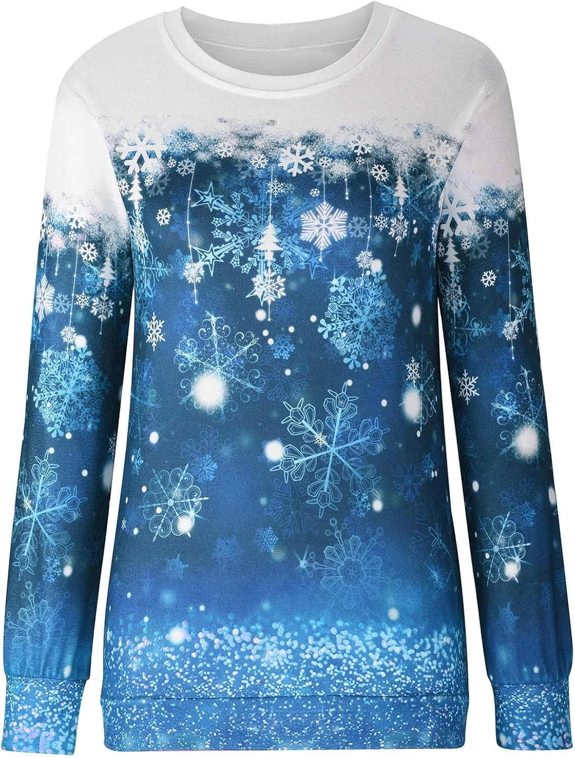 SNKSDGM Femmes Elk Imprimer À Manches Longues Léger De Noël Sweatshirts Crew Neck Raglan Baseball Pullover Tops Tee Shirts Top 5 SNKSDGM Femmes Elk Imprimer À Manches Longues Léger De Noël Sweatshirts Crew Neck Raglan Baseball Pullover Tops Tee Shirts Top - Image 3