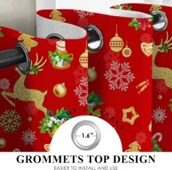 HCORA Rouge De Noël Rideaux Pour Salon, Flocon De Neige De Noël Blackout Rideaux Thermique Isolé Réduction Du Bruit, Chambre De Noël Obscurcissement Rideaux Pour Chambre (52" X 84", 2 Panneaux) 11 HCORA Rouge De Noël Rideaux Pour Salon, Flocon De Neige De Noël Blackout Rideaux Thermique Isolé Réduction Du Bruit, Chambre De Noël Obscurcissement Rideaux Pour Chambre (52" X 84", 2 Panneaux) -Oui || N/A || pearhead 81DYp5YnidL. AC SL1500