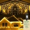 KNONEW Lumières De Noël Décorations Extérieures 400 LED 33ft 8 Modes Rideau Fée Chaîne Lumière Avec 75 Gouttes, Fil Clair LED Chaîne Lumière Intérieur Décor Pour Noces Décorations De Noël Blanc Chaud -Oui || N/A || pearhead 81E31SYgWKL. AC SL1500