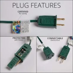 C9 OptiCore Multicolore LED Commercial Outdoor Christmas Lights & Ndash; Luminaires De Cordes De Noël Robustes & Ndash; Lumières De Noël LED Les Plus Brillantes; Fil Vert (25 Lumières, 25 Pieds, Lisse Multicolore / Opaque) -Oui || N/A || pearhead 81EfyNdUB2L. AC SL1500