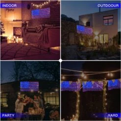 PUHONG American Flag Net Lights, 420 LED USA Flag String Lights, Outdoor Waterproof Patriotic Ornaments For Independence Day National Day 4 Juillet Memorial Day Noël New Year Party Yard Decor -Oui || N/A || pearhead 81EifwblQbL. AC SL1500