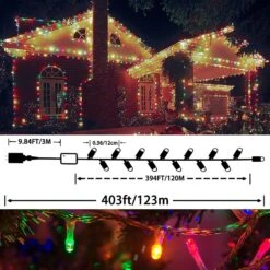 JXLEDAYY 120M 1000 LED Fées Lumières Extérieure Étanche Super Longue Chaîne Colorée Lumières 8 Modes Et Minuterie Lumières De Noël Pour Noël Arbre Patio Yard Fête De Mariage Intérieur Extérieur Décoration-Multicolore -Oui || N/A || pearhead 81F3lsKKPDL. AC SL1500