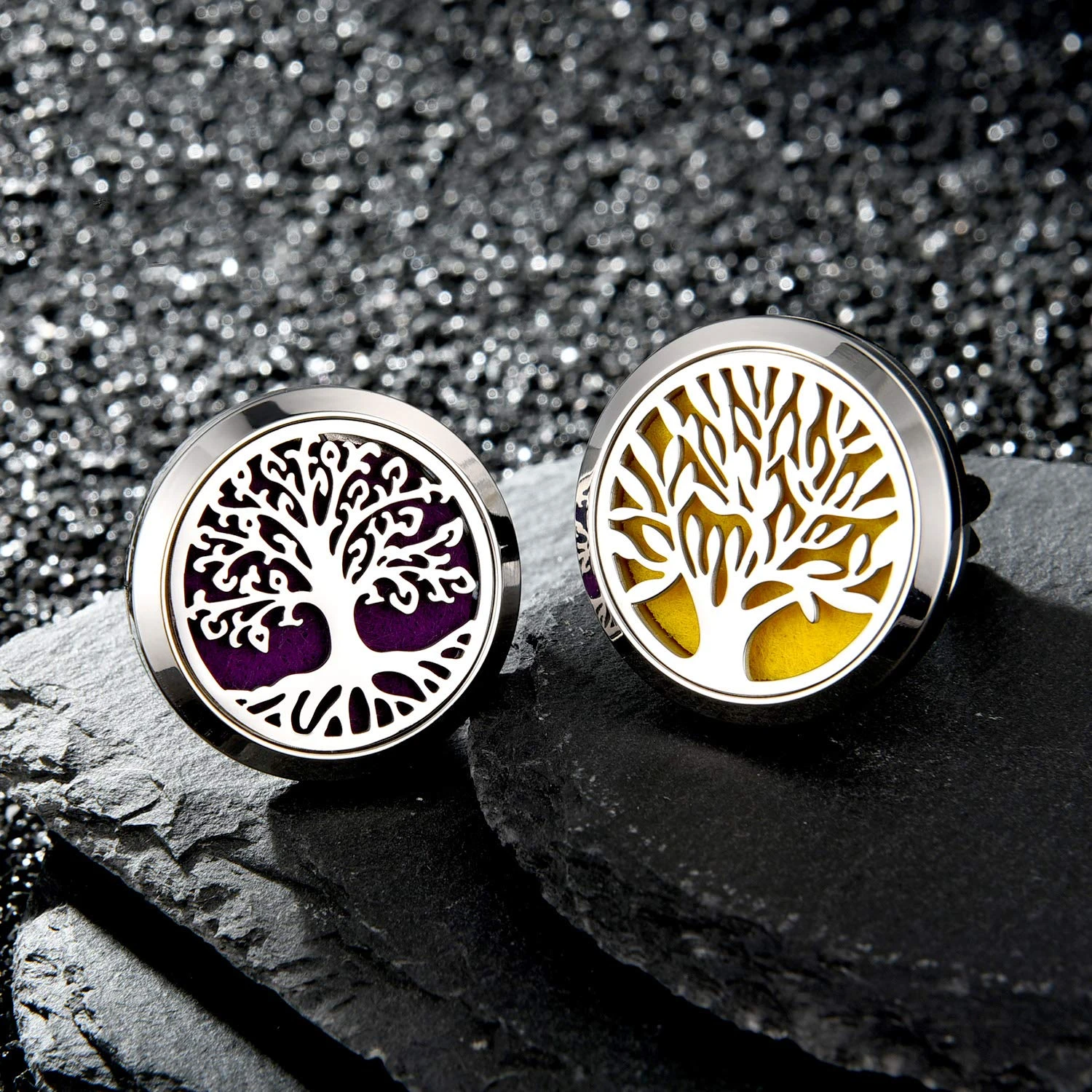 2 Pièces 316L Serrure à Clip à Ventilateur à Ventilateur à Air En Acier Inoxydable Pour L'aromathérapie En Acier Inoxydable Avec 48 Pièces De Rechange Pour Le Cadeau De Noël Pour La Saint-Valentin (modèles D'arbre) 8 2 Pièces 316L Serrure à Clip à Ventilateur à Ventilateur à Air En Acier Inoxydable Pour L'aromathérapie En Acier Inoxydable Avec 48 Pièces De Rechange Pour Le Cadeau De Noël Pour La Saint-Valentin (modèles D'arbre) - Image 6