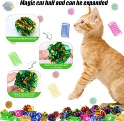 36 Pièces Chat Spirale Printemps Jouets De Noël Assorti Couleur Glitter Balls Sparkle Petit Pom Pom Balls Coloré Chaton Crinkle Jouets Cat Balls Avec Rustle Sound Pour Chats Chatons Jouer Interaction 14 36 Pièces Chat Spirale Printemps Jouets De Noël Assorti Couleur Glitter Balls Sparkle Petit Pom Pom Balls Coloré Chaton Crinkle Jouets Cat Balls Avec Rustle Sound Pour Chats Chatons Jouer Interaction -Oui || N/A || pearhead 81FcNZZeX6L. AC SL1500
