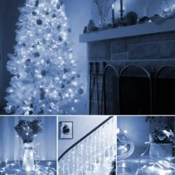 00ft 300 LED Lumières De Noël String Lights, Timer Function, 8 Modes, Basse Tension Intérieur Et Extérieur Fée Twinkle Lights Pour Noël, Maison, Jardin, Fête, Arbres, Décorations De La Saint-Valentin (White) -Oui || N/A || pearhead 81FulFjGz4L. AC SL1500
