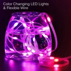 Éclairage De Rideau LED KepStars, 8 Pieds X 6 Pieds 144 LED RVB Colour Changing String Fairy Lights Rideau Avec Contrôle D'application Intelligent, Musique Et Synchronisation Vocale Pour La Chambre De Fond Mur Intérieur Extérieur Décorations De Noël -Oui || N/A || pearhead 81GsANoMS2L. AC SL1500