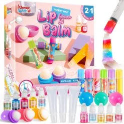 Kit De Fabrication De Baume à Lèvres JOYIN Pour Enfants, Kit De Baume à Lèvres, Kit De Science De Tige 2 En 1 Avec Des Parfums Aromatisants Et Multicolores, Kit De Maquillage De Bricolage, Cadeaux De Noël Pour Fille, Cadeau D'anniversaire