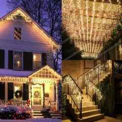 Feux à Glaçons à LED JIAMEIYI, Chaîne De Feux De Suspension De Fée De Rideaux 8 Modes 13FT 96 LED Plug De Noël Extensible En Lumières Pour Le Plafond De Fête Balcon Terroration Intérieure Extérieure En Patio (blanc Chaud, 4) -Oui || N/A || pearhead 81HZkBq3CUL. AC SL1500