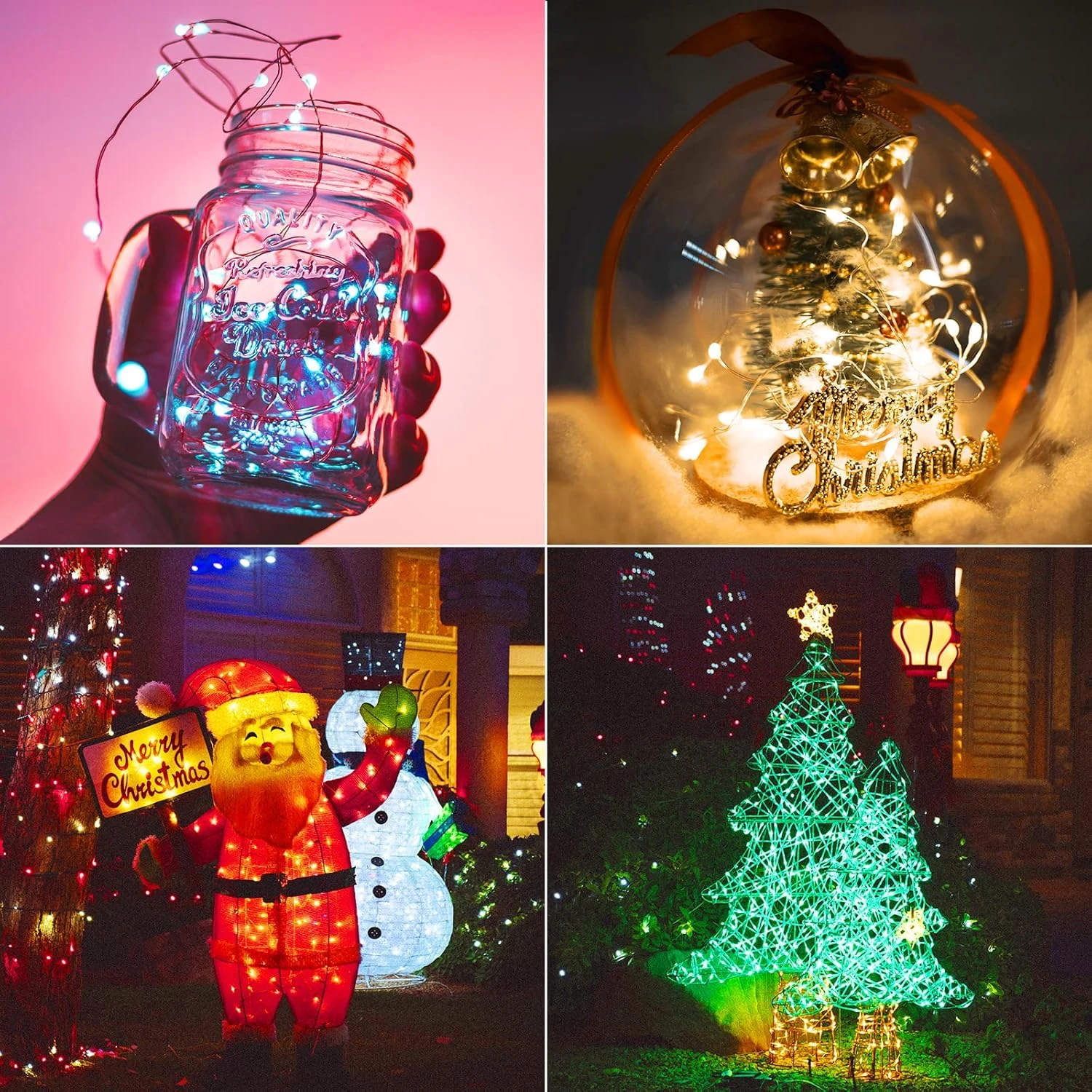 Minetom Fée Lumières Batterie Fonctionnée, 33 Pieds 100 LED Changement De Couleur Twinkle Lumières Avec Télécommande Et Étanche 3AA Batterie Cas Pour Chambre Fête De Mariage Noël, 2 Pack 10 Minetom Fée Lumières Batterie Fonctionnée, 33 Pieds 100 LED Changement De Couleur Twinkle Lumières Avec Télécommande Et Étanche 3AA Batterie Cas Pour Chambre Fête De Mariage Noël, 2 Pack - Image 8