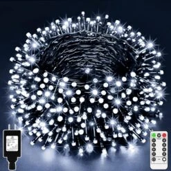 ROADAYLY Lights De Mariage Outdoor 1000LED 394ft Super Long Ultra-Bright Christmas Lights 8 Modes Et Minuterie En Fées LED String Lights Pour Noël Tree Thanksgiving Wedding Holiday Party Decorations