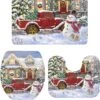 Libaoge Salle De Bains Tapis Ensembles 3 Pièce/Ensemble Tapis Joyeux Noël Bonhomme De Neige Et Rouge Camion Mousse À Mémoire Tapis Ensemble Matchs Anti-Dérapant Absorbant Siège De Toilette Couverture Tapis De Bain Couvercle Couvercle 18"x30"+14"x18"+15"x18" -Oui || N/A || pearhead 81JrhCJ5r9L. AC SL1500