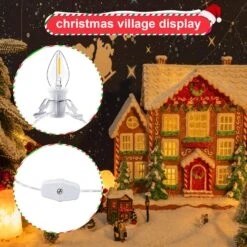 Cordon D'accessoires En Méon Avec Deux Ampoules LED, Lumière De L'artisanat De Noël à Moule Soufflé Avec Sortie Et Prise, Ampoule De Fusible De Rechange C7 Accessoires De Village De Noël Lumières De Chaîne Intérieure Blanche ( 1 Paquet ) 10 Cordon D'accessoires En Méon Avec Deux Ampoules LED, Lumière De L'artisanat De Noël à Moule Soufflé Avec Sortie Et Prise, Ampoule De Fusible De Rechange C7 Accessoires De Village De Noël Lumières De Chaîne Intérieure Blanche ( 1 Paquet ) -Oui || N/A || pearhead 81K5BvrIEDL. AC SL1500