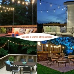 Pôle D'éclairage Extérieur, 11 Pôles D'éclairage FT Pour Terrasse En Bois, Pôle D'éclairage En Métal Imperméable Robuste Pour L'extérieur De La Cour De Jardin Dur, Noël, Mariage, Fête -Oui || N/A || pearhead 81KRx952cxL. AC SL1500