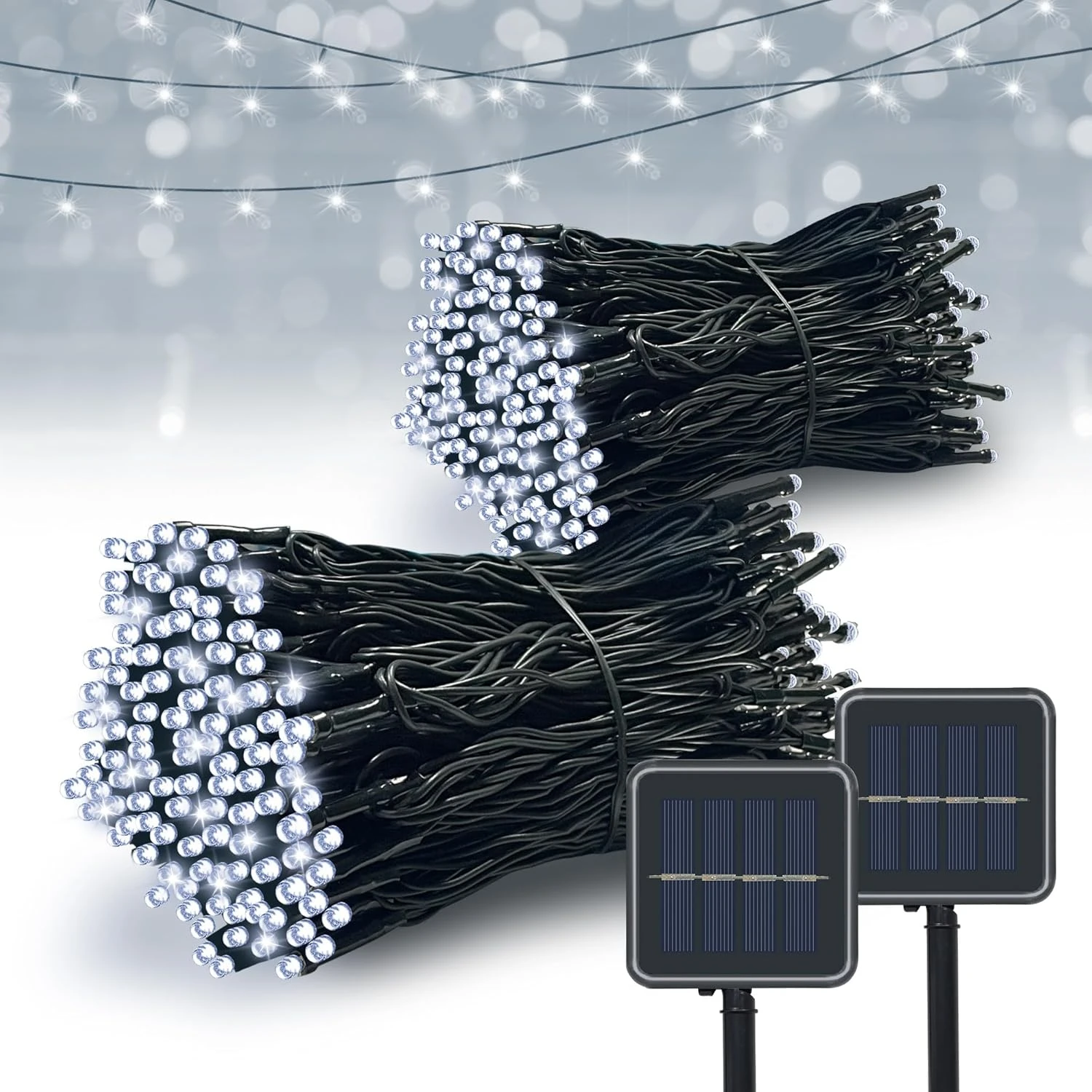 Lumières Solaires à Cordes Vimorg Extérieur, 2 Pack 79FT 200 LED Lumières Solaires Imperméables Avec 8 Modes D'éclairage Pour Les Décorations De Noël Tree Yard Garden Party 3 Lumières Solaires à Cordes Vimorg Extérieur, 2 Pack 79FT 200 LED Lumières Solaires Imperméables Avec 8 Modes D'éclairage Pour Les Décorations De Noël Tree Yard Garden Party