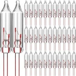 Mudder 200 Count 2.5V Noël 50/100/150/200 Count Mini Incandescent Fil Chaîne Lumières Remplacement Ampoules Intérieur/Extérieur Lumières De Noël Décorations Pour La Maison Xmas Arbre (Warm White)