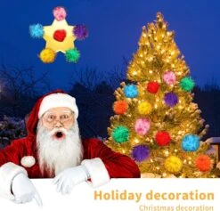 TECH P® 50 Pack 50mm Sparkle Ball Cat Toy Ball Interactive Glitter Pom Pom Cat Toy Balls Pour Chatons, Fête De Noël Décorations De Noël -Oui || N/A || pearhead 81Ndnzw3HtL. AC SL1500