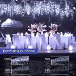 Lumières En Glaçon En Plein Air, Lumières De Noël Blanches 40 Pieds Avec 81 Gouttes, Lumières De Noël En Glaçon 432 LED En Plein Air Avec Télécommande Et Minuterie, Lumières De Noël Pour Le Mariage Des Combles, Blanc Pur -Oui || N/A || pearhead 81O1lkuiipL. AC SL1500