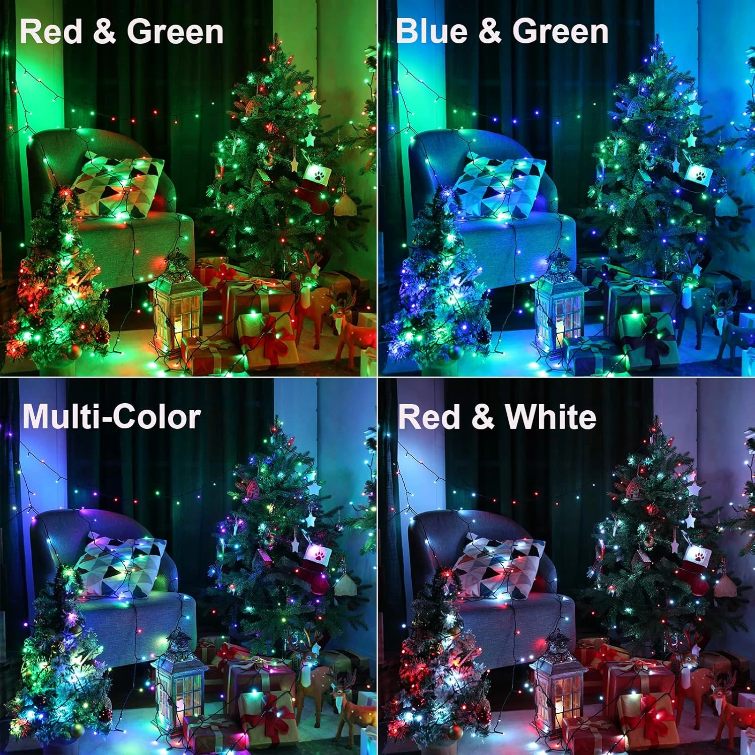Lumières De Noël Changeantes De Couleur IBaycon 300 LED, 98 Pieds 17 Couleurs Lumières De Cordes D'Halloween Extérieur, Lumières D'arbre De Fée Avec Télécommande Et Amp; Branchez-vous Pour La Chambre Décorations De Fête Intérieure Imperméable 4 Lumières De Noël Changeantes De Couleur IBaycon 300 LED, 98 Pieds 17 Couleurs Lumières De Cordes D'Halloween Extérieur, Lumières D'arbre De Fée Avec Télécommande Et Amp; Branchez-vous Pour La Chambre Décorations De Fête Intérieure Imperméable - Image 2