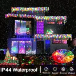 66ft 640 LED Lumières De Noël Extérieur - 8 Modes Lumières Icicle Avec 120 Gouttes, Étanche Plug In Fairy String Lights Avec Timer Memory Pour Fête, Vacances, Mariage, Décoration De Noël, Multicolore -Oui || N/A || pearhead 81OOnhRTa9L. AC SL1500