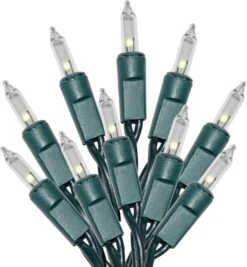 Câble Vert Transparent Pour Lumières De Noël, 100 Mini-cordes Incandescentes Pour La Décoration Intérieure De L'éclairage Extérieur Des Fêtes, Les Lumières De L'arbre De Noël, Les Clignotants Statiques Certifiés UL