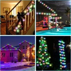 IMAGE Solaire Chaîne Lumières Extérieur Étanche, 33FT Fées Lumières Solaire USB Alimenté 12 Modes 10 RGB Statique Couleurs Avec Télécommande, Pour Chambre Patio Jardin Fête De Mariage Noël Camping -Oui || N/A || pearhead 81Ouaj4IvEL. AC SL1500