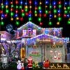 66ft 640 LED Lumières De Noël Extérieur - 8 Modes Lumières Icicle Avec 120 Gouttes, Étanche Plug In Fairy String Lights Avec Timer Memory Pour Fête, Vacances, Mariage, Décoration De Noël, Multicolore -Oui || N/A || pearhead 81PGPnI6r7L. AC SL1500