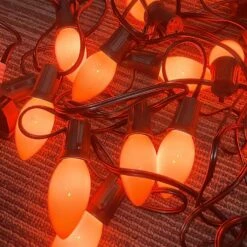 SUNSGNE 25 Pack C9 Orange Outdoor Halloween Night Light Ampoules, C9 Lumières D'arbre De Noël Pour Indoor Outdoor Patio String Lights, E17/C9 Base Intermédiaire, 7 Watt, Céramique Orange -Oui || N/A || pearhead 81Q6MWV3YyL. AC SL1500