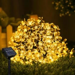 Micacorn Solar String Light Garden, Blossom Solar Powered Fairy Lights 23ft 8 Modes 50 LED Waterproof Flower String Lights Pour Mariage En Plein Air Fête De Noël Décorations De Vacances