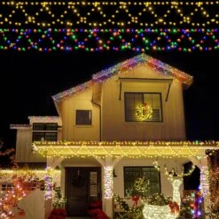 KAZOKU Changement De Couleur Lumières De Noël Extérieur Intérieur 40ft 380 LED Étanche Xmas String Lumières Blanc Chaud Et Multicolore Arbre De Noël Lumières Pour Jardin,Vacances,Fête De Mariage,Avec Télécommande,11 Modes De Lumière -Oui || N/A || pearhead 81RwAGsGcTL. AC SL1400