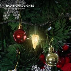 WATERGLIDE C6 Lumières De Noël, 33ft 100 LED Chaîne À Facettes Lumières Fil Vert Fées Lumières Avec 29V Safe Adaptor, 8 Mode D'éclairage, Étanche Pour Intérieur Extérieur Patio Xmas Tree Party Decor, Blanc Chaud 15 WATERGLIDE C6 Lumières De Noël, 33ft 100 LED Chaîne À Facettes Lumières Fil Vert Fées Lumières Avec 29V Safe Adaptor, 8 Mode D'éclairage, Étanche Pour Intérieur Extérieur Patio Xmas Tree Party Decor, Blanc Chaud -Oui || N/A || pearhead 81SexJYLa7L. AC SL1500