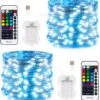 Minetom Fée Lumières Batterie Fonctionnée, 33 Pieds 100 LED Changement De Couleur Twinkle Lumières Avec Télécommande Et Étanche 3AA Batterie Cas Pour Chambre Fête De Mariage Noël, 2 Pack -Oui || N/A || pearhead 81SlfOt sEL. AC SL1500