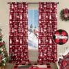 Rideaux De Noël 84 Pouces Longs Pour Le Salon Buffalo Plaid Snowman Country Farmhouse Style Red Truck Holiday Decor White Blackout Window Drape For Bedroom Sliding Door 84 Pouces Longueur 2 Panneaux