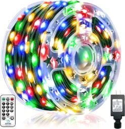 Lumières Extérieures De Chaîne - 328ft 1000 Lumières De Noël LED Pour Extérieur IP67 Étanche, Plug In 8 Modes Fées Lumières Chambre Avec Télécommande Pour Patio Camping Jardin Arbre Fête De Vacances Mariage (Multicolore)