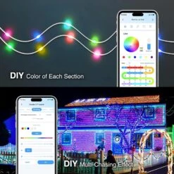 CHARKEE 50ft RGB-IC LED Fées Lumières Pour Chambre, 150 LED Cordes Lumières Intérieur Avec APP, Twinkle Fée Lumières USB Plug In, Chasing Effet Musique Sync Extérieur, Fête, Mariage, Noël Lumières Décoration -Oui || N/A || pearhead 81TwUiKYt4L. AC SL1500
