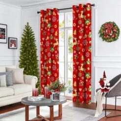 HCORA Rouge De Noël Rideaux Pour Salon, Flocon De Neige De Noël Blackout Rideaux Thermique Isolé Réduction Du Bruit, Chambre De Noël Obscurcissement Rideaux Pour Chambre (52" X 84", 2 Panneaux) 14 HCORA Rouge De Noël Rideaux Pour Salon, Flocon De Neige De Noël Blackout Rideaux Thermique Isolé Réduction Du Bruit, Chambre De Noël Obscurcissement Rideaux Pour Chambre (52" X 84", 2 Panneaux) -Oui || N/A || pearhead 81TxUhGovuL. AC SL1500