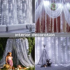Lumières De Chaîne De Rideau Hopolon Avec Télécommande, 300LED 8 Modes 9,8ftx9,8ft 4,5V Lampes De Rideau Alimentées Par USB Pour Mariage à Domicile Famille De Fête De Noël Chambre De Jardin Salle De Chambre Décor Mural Extérieur Extérieur (blanc Froid) 13 Lumières De Chaîne De Rideau Hopolon Avec Télécommande, 300LED 8 Modes 9,8ftx9,8ft 4,5V Lampes De Rideau Alimentées Par USB Pour Mariage à Domicile Famille De Fête De Noël Chambre De Jardin Salle De Chambre Décor Mural Extérieur Extérieur (blanc Froid) -Oui || N/A || pearhead 81U08Lt icL. AC SL1500