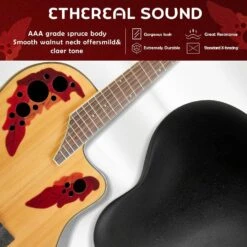 Guitare Acoustique, MIRIO 41Full Size Professional Acoustic Cutaway Guitar Kit Set W/Guitare Bag, Strap, Tuner Pick Pour Adulte, Étudiant, Débutant Naturel, Cadeau De Noël -Oui || N/A || pearhead 81UfARDKWdL. AC SL1500