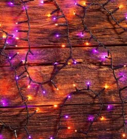 Lumières De Noël Kemooie 500 LED, 164FT 8 Plug De Modes D'éclairage En Lumières De Fée étanches Pour Les Lumières D'arbre De Noël En Plein Air Décorations De Balcon De Jardin De Fête (violet Et Orange) -Oui || N/A || pearhead 81UtiDMqW5L. AC SL1320