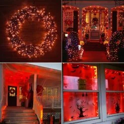 220 LED Halloween String Lumières, 23m/75ft Étanche 8 Modes Fonction De Mémoire, Intérieur/Extérieur Plug In Fairy Twinkle Mini Lumières Fin-End Pour Noël Arbre Halloween Thanksgiving Day Décorations - Orange -Oui || N/A || pearhead 81VaXKbGALL. AC SL1500