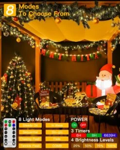 Lumières De Noël Ollny Outdoor, 400LED 130ft Christmas Tree Lights, String Lights IP67 Waterproof 8 Modes Fairy Lights Plug In For Home Party Yard Indoor Decorations ( Warm White ) 12 Lumières De Noël Ollny Outdoor, 400LED 130ft Christmas Tree Lights, String Lights IP67 Waterproof 8 Modes Fairy Lights Plug In For Home Party Yard Indoor Decorations ( Warm White ) -Oui || N/A || pearhead 81WaTd6I4uL. AC SL1500