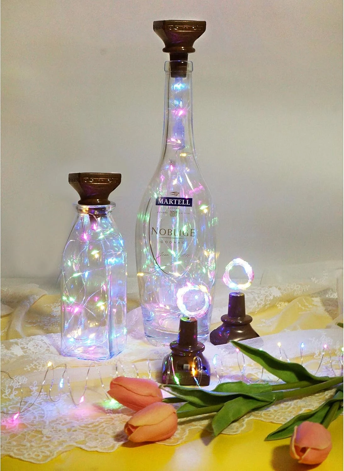 Pack 8 Lumières De Bouteille De Vin à énergie Solaire, 20 Lumières De Liège En Cuivre étanche LED Pour Mariage, Noël, Vacances, Jardin, Terrasse, Chemin, Extérieur (coloré) 5 Pack 8 Lumières De Bouteille De Vin à énergie Solaire, 20 Lumières De Liège En Cuivre étanche LED Pour Mariage, Noël, Vacances, Jardin, Terrasse, Chemin, Extérieur (coloré) - Image 3