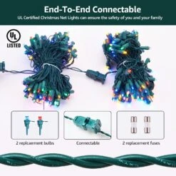 Lampes Au Filet De Noël Au Plomb Lampes De Décoration De Noël En Plein Air 120Led 6.2ftx4.4ft, Brides De Chaîne De Fée Intérieure En Extérieur Connectables Pour La Fête, Les Vacances, Le Mariage, Les Arbres, Les Décorations De Buissons ( Multicolore ) 12 Lampes Au Filet De Noël Au Plomb Lampes De Décoration De Noël En Plein Air 120Led 6.2ftx4.4ft, Brides De Chaîne De Fée Intérieure En Extérieur Connectables Pour La Fête, Les Vacances, Le Mariage, Les Arbres, Les Décorations De Buissons ( Multicolore ) -Oui || N/A || pearhead 81Wwm41zVBL. AC SL1500