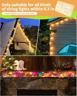 Ispneay Crochets Pour Extérieure Chaîne Lumières Clips - 30 Pack Grand Clair Étanche Extérieure Lumière Clips Avec Adhésif Strips - Extérieure Câble Clip Crochets Pour Suspendre De Noël Lumière Décor Organisateur -Oui || N/A || pearhead 81XR6nNLjTL. AC SL1500